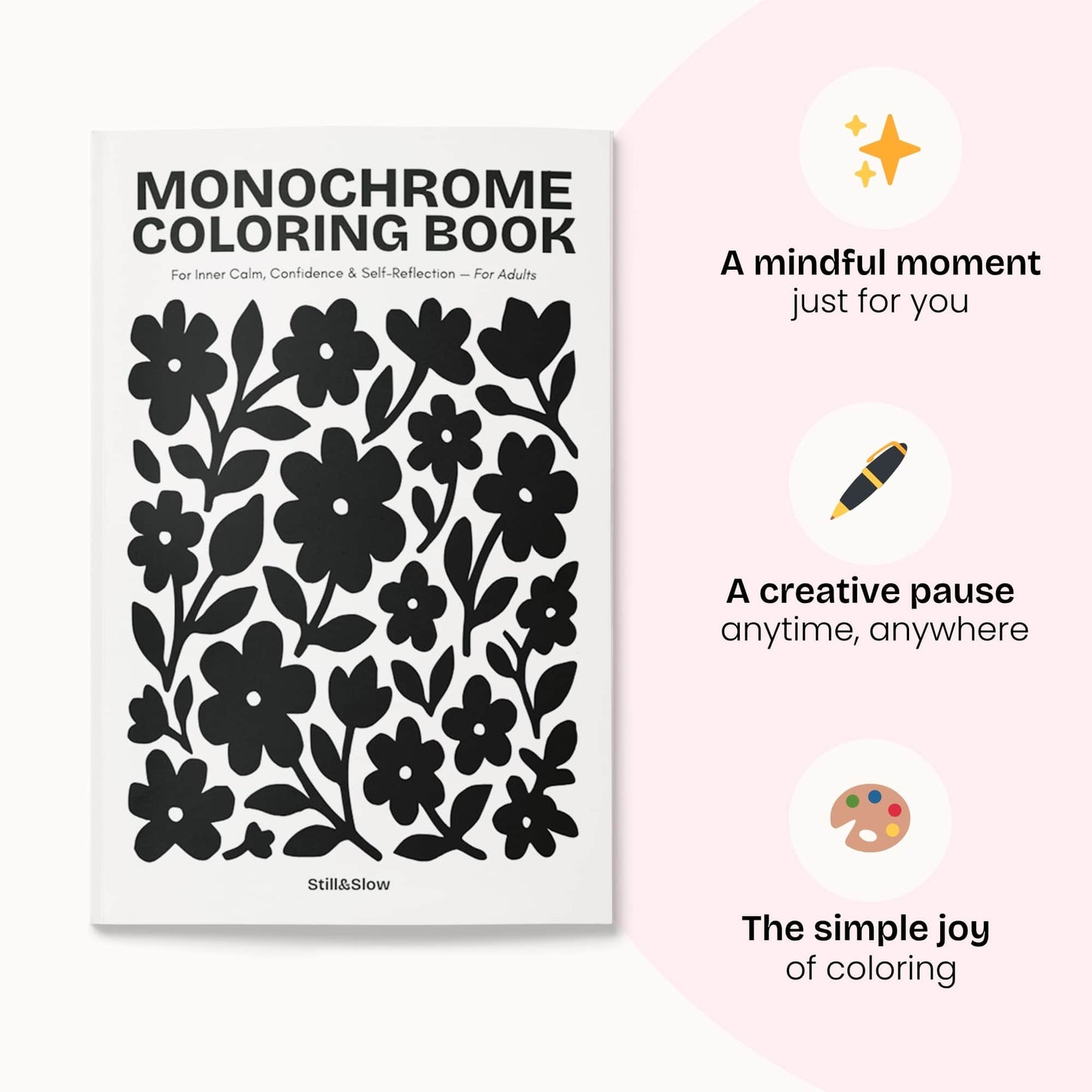 One Color Coloring Book for Inner Calm & Self-Reflection