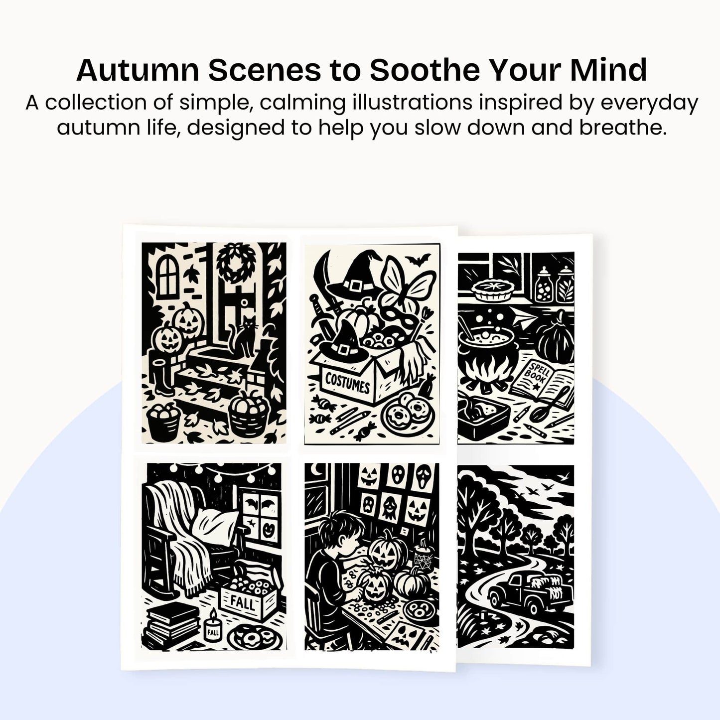 One Color Coloring Book - Autumn Edition