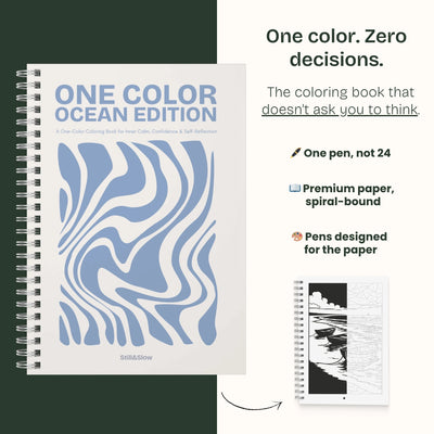 One Color Coloring Book - Ocean Edition