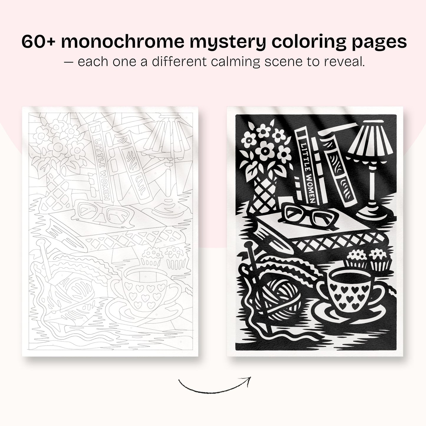 One Color Coloring Book for Inner Calm & Self-Reflection