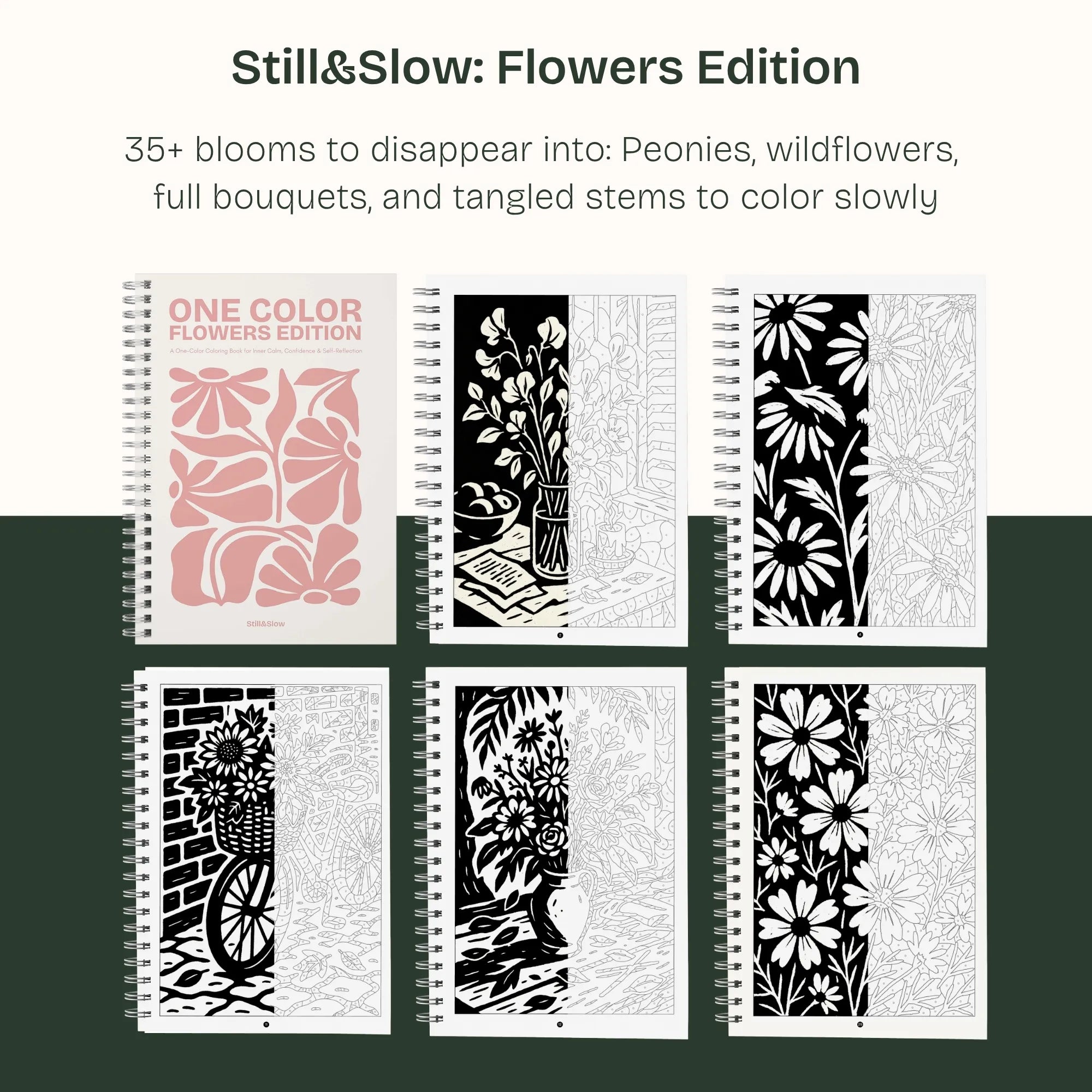 One Color Coloring Book - Flowers Edition