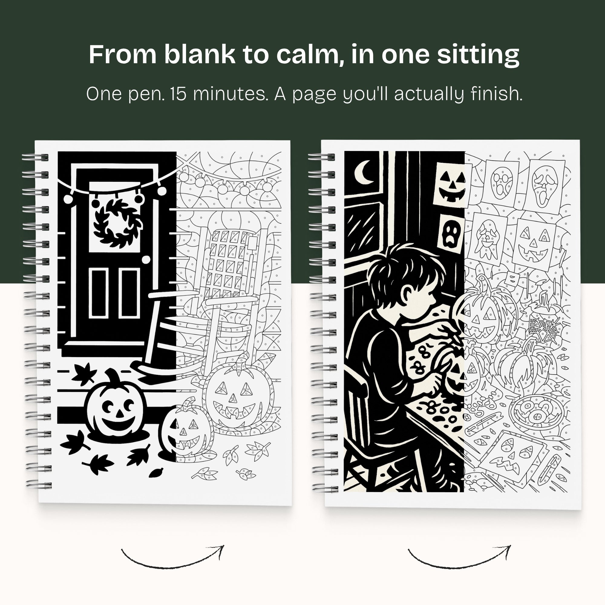 One Color Coloring Book - Autumn Edition