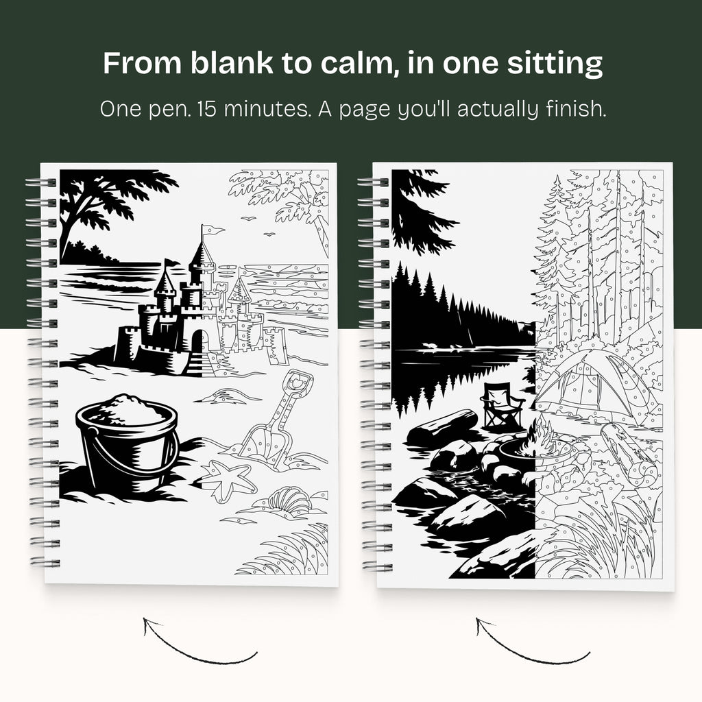 One Color Coloring Book - Vacation Edition