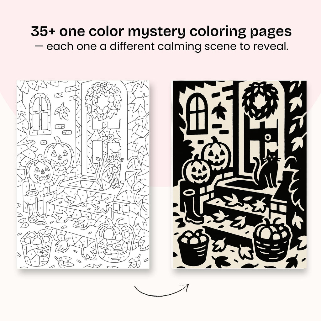 One Color Coloring Book - Autumn Edition