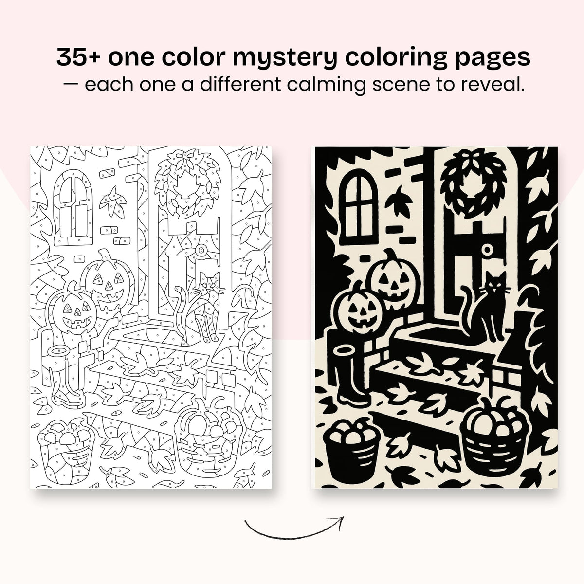 One Color Coloring Book - Autumn Edition
