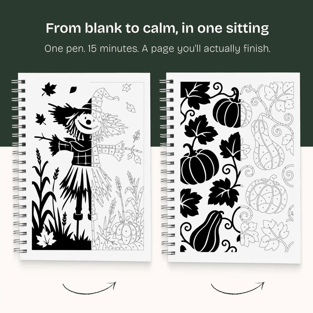 One Color Coloring Book - Autumn Edition II