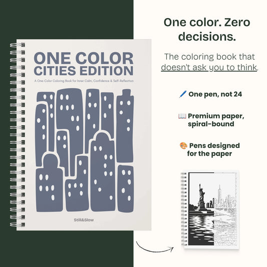 One Color Coloring Book - Cities Edition