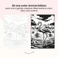 One Color Coloring Book - Animal Edition