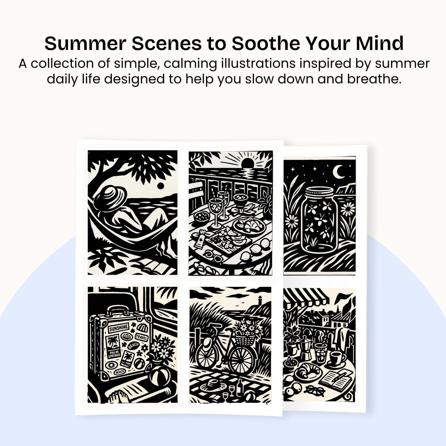 One Color Coloring Book - Summer Edition
