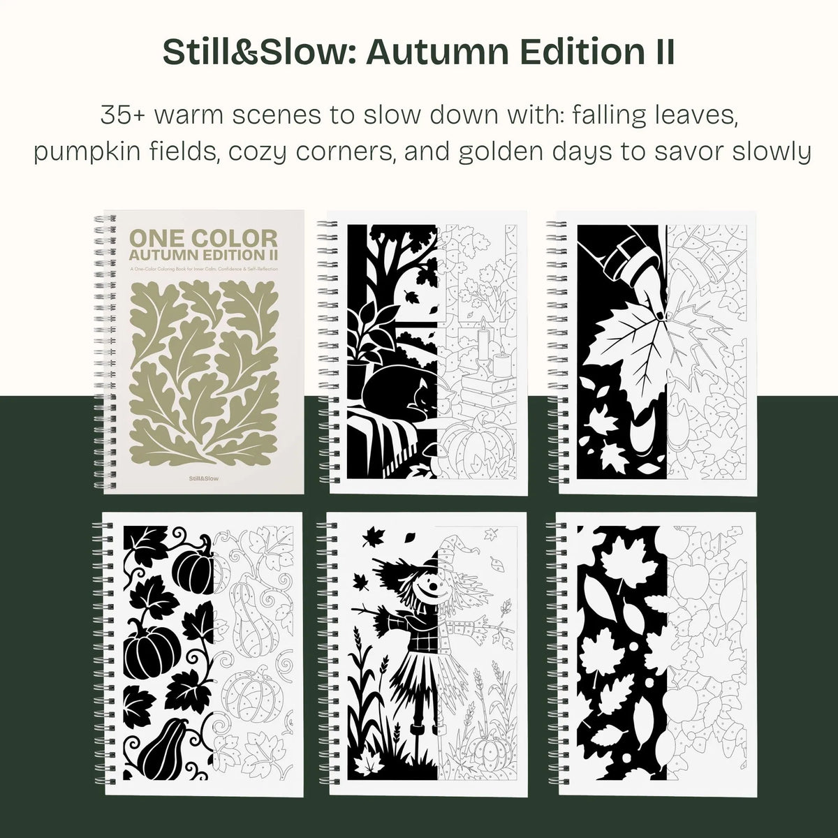 One Color Coloring Book - Autumn Edition II