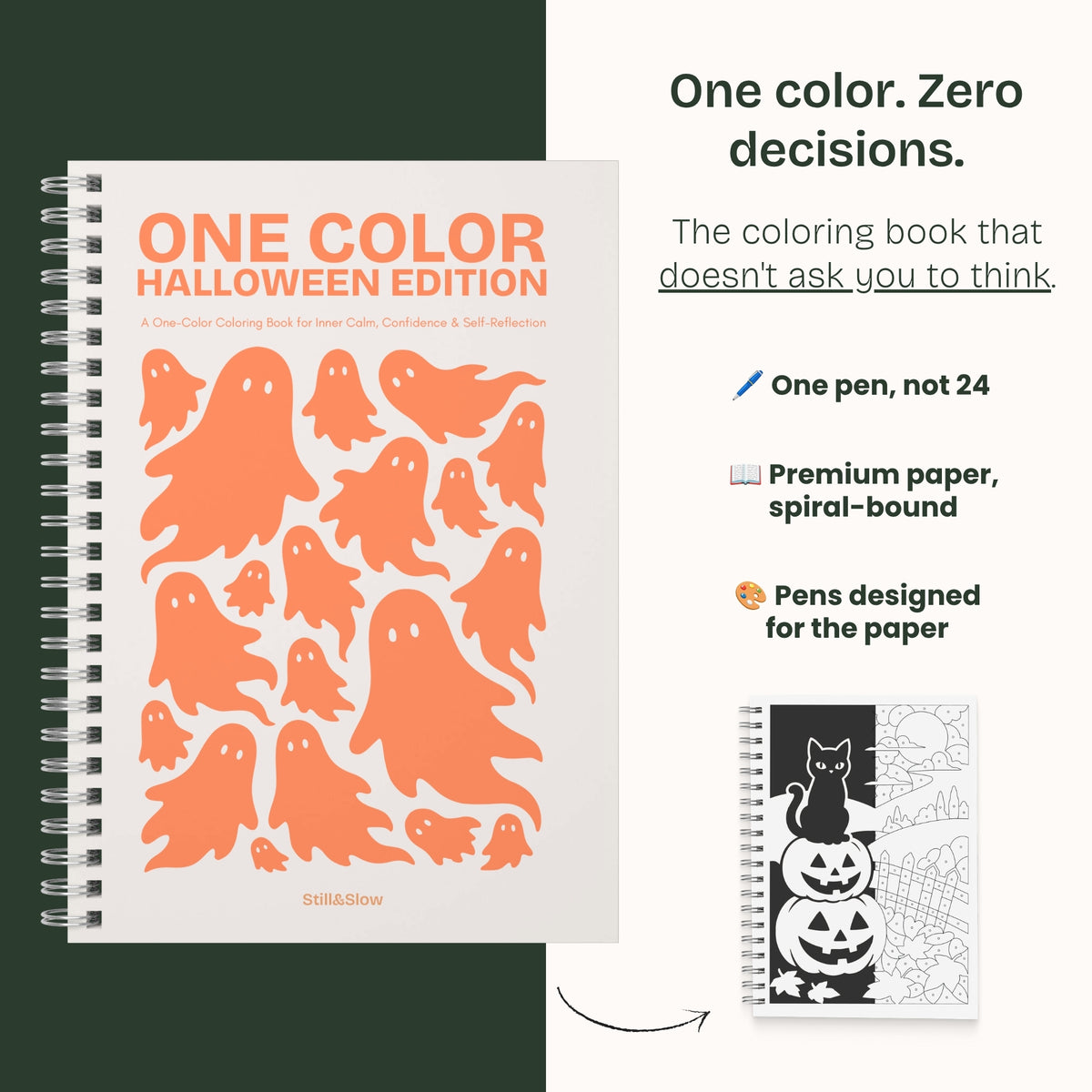 One Color Coloring Book - Halloween Edition