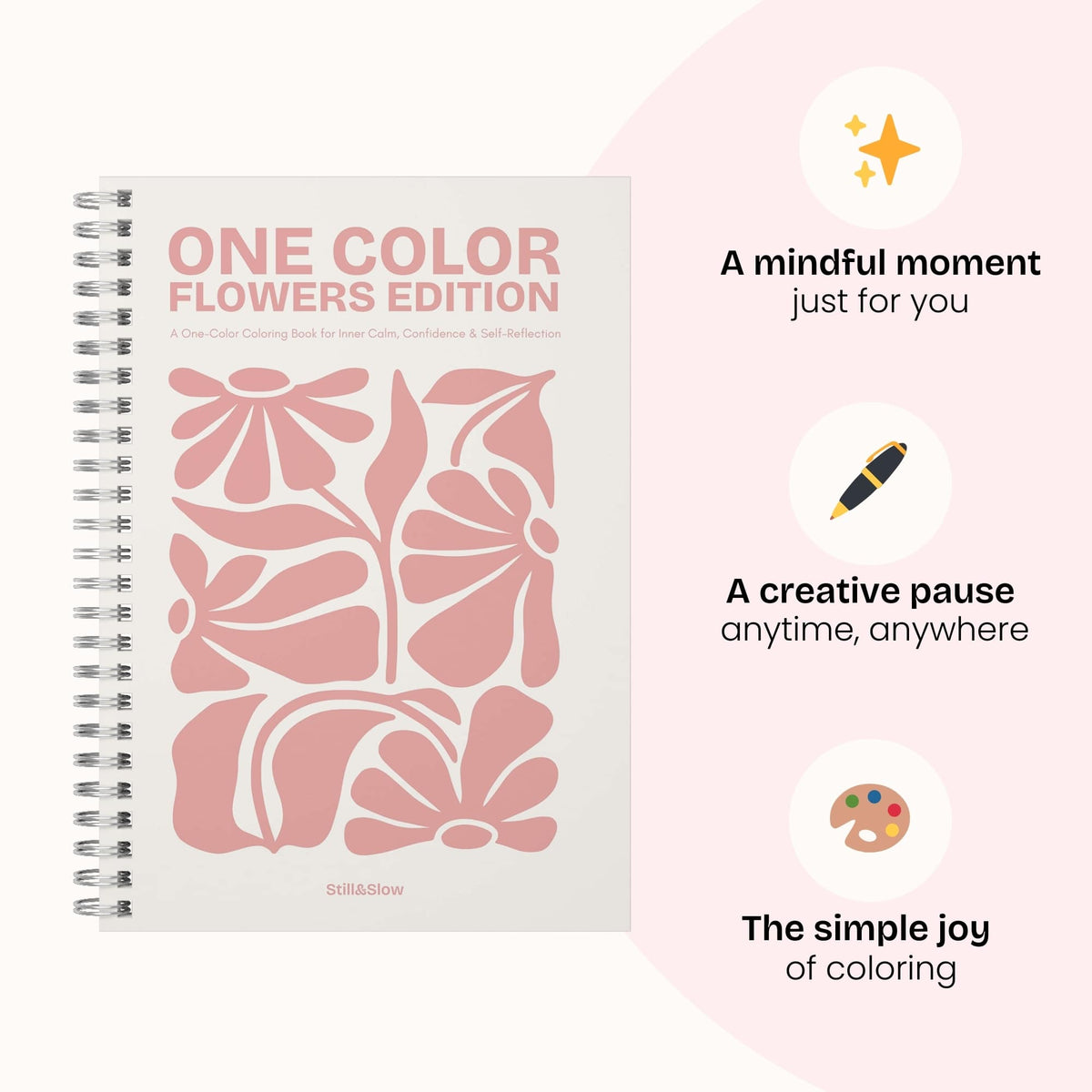 One Color Coloring Book - Flowers Edition