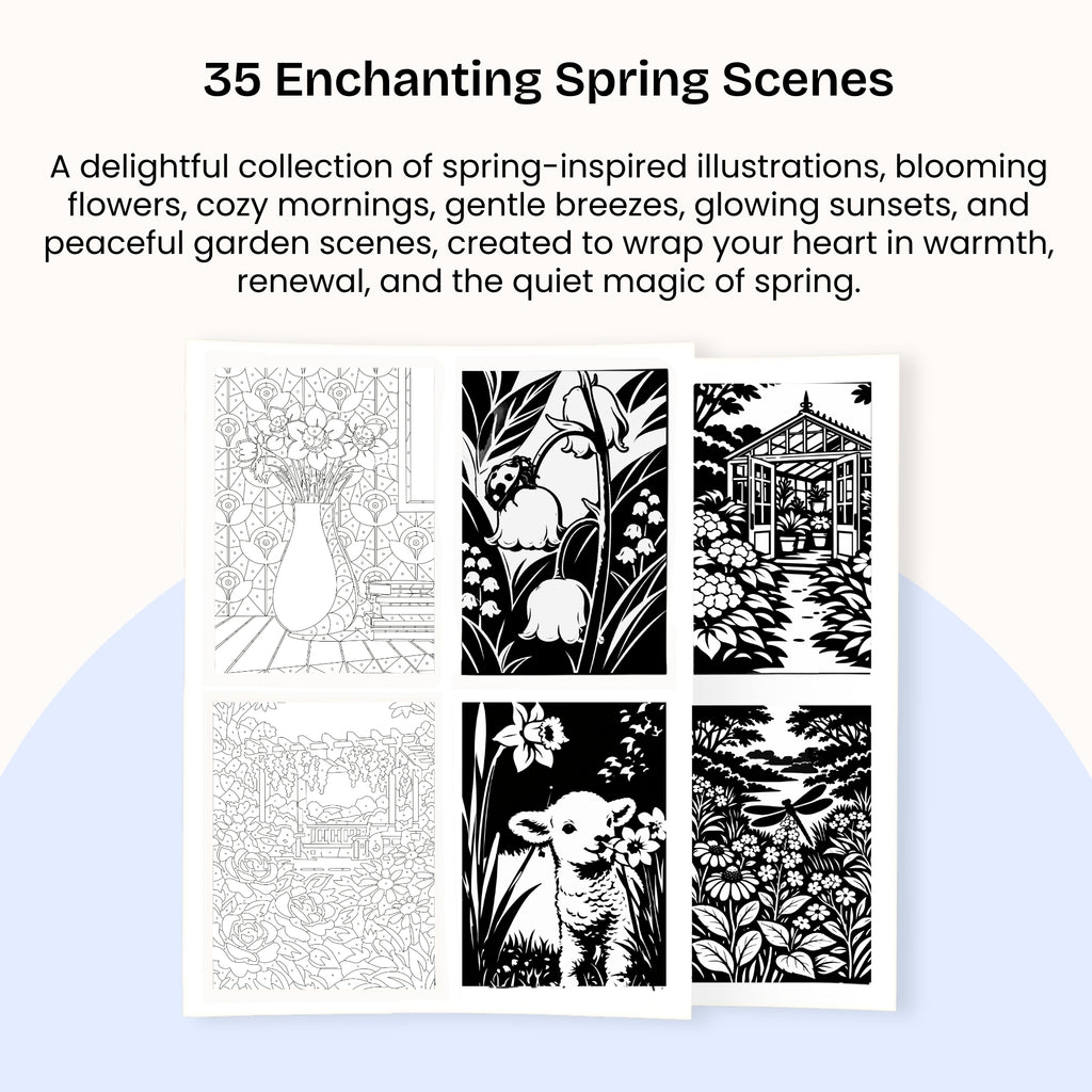 One Color Coloring Book - Spring Edition