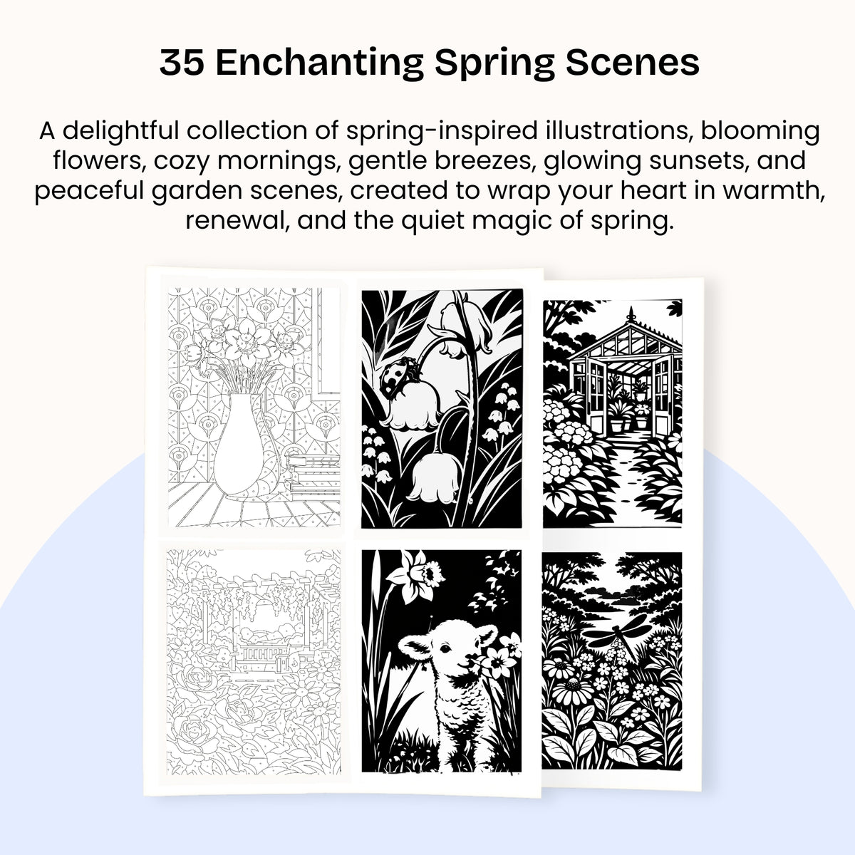 One Color Coloring Book - Spring Edition