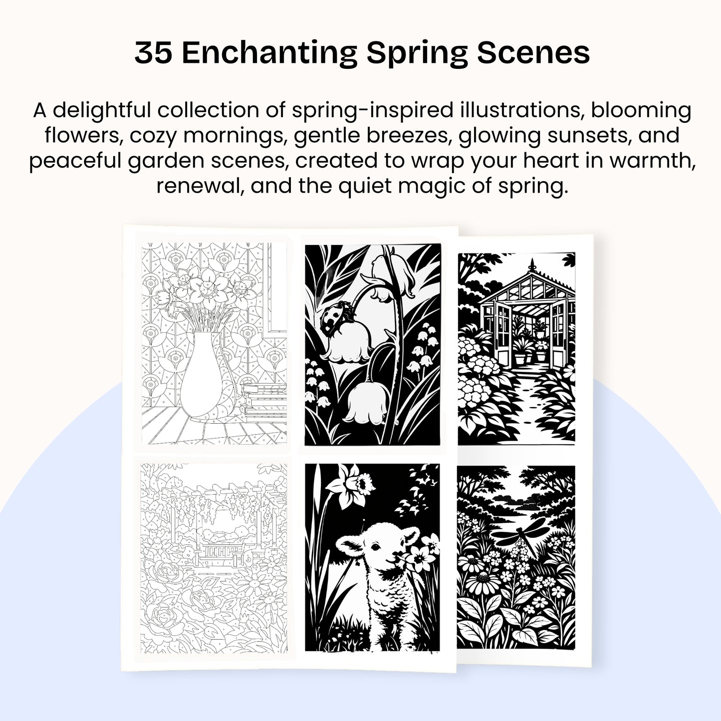 One Color Coloring Book - Spring Edition
