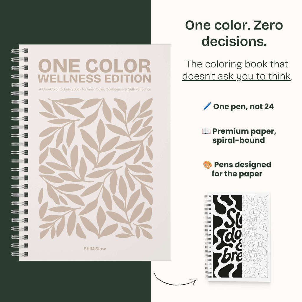 One Color Coloring Book - Wellness Edition