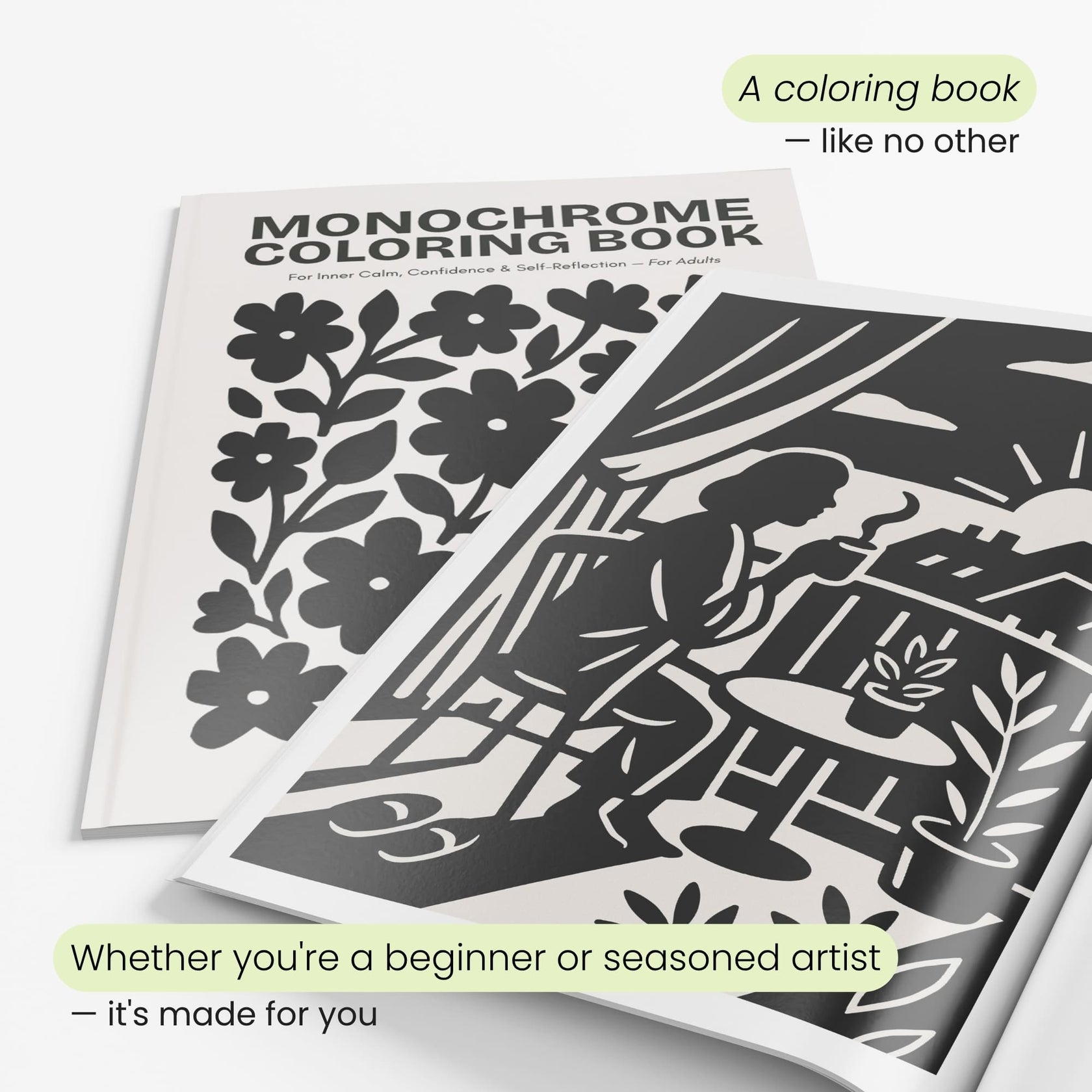 One Color Coloring Book for Inner Calm & Self-Reflection – Still&Slow