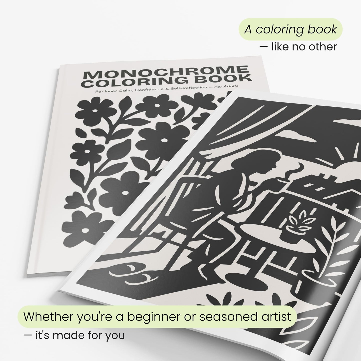 One Color Coloring Book for Inner Calm & Self-Reflection