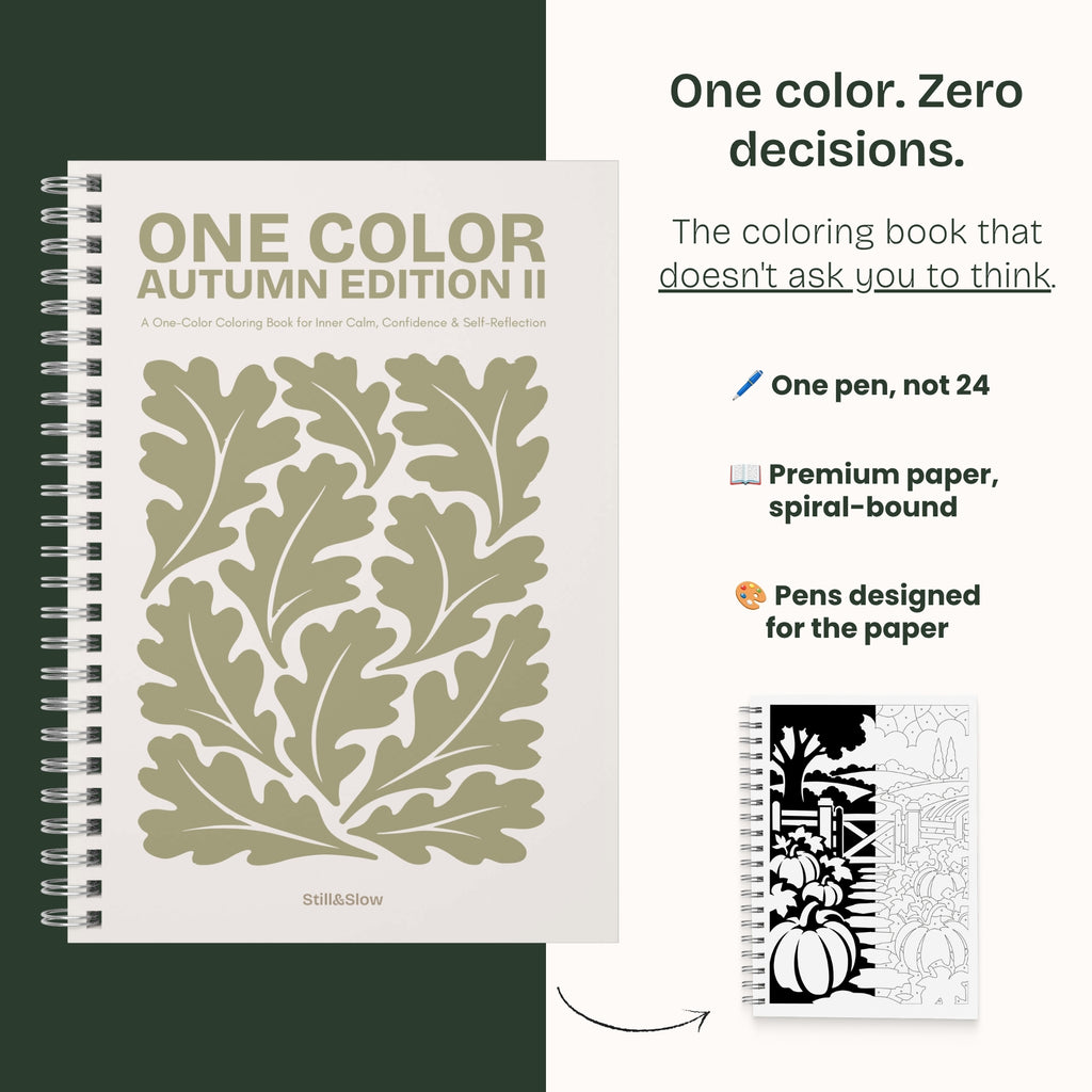 One Color Coloring Book - Autumn Edition II