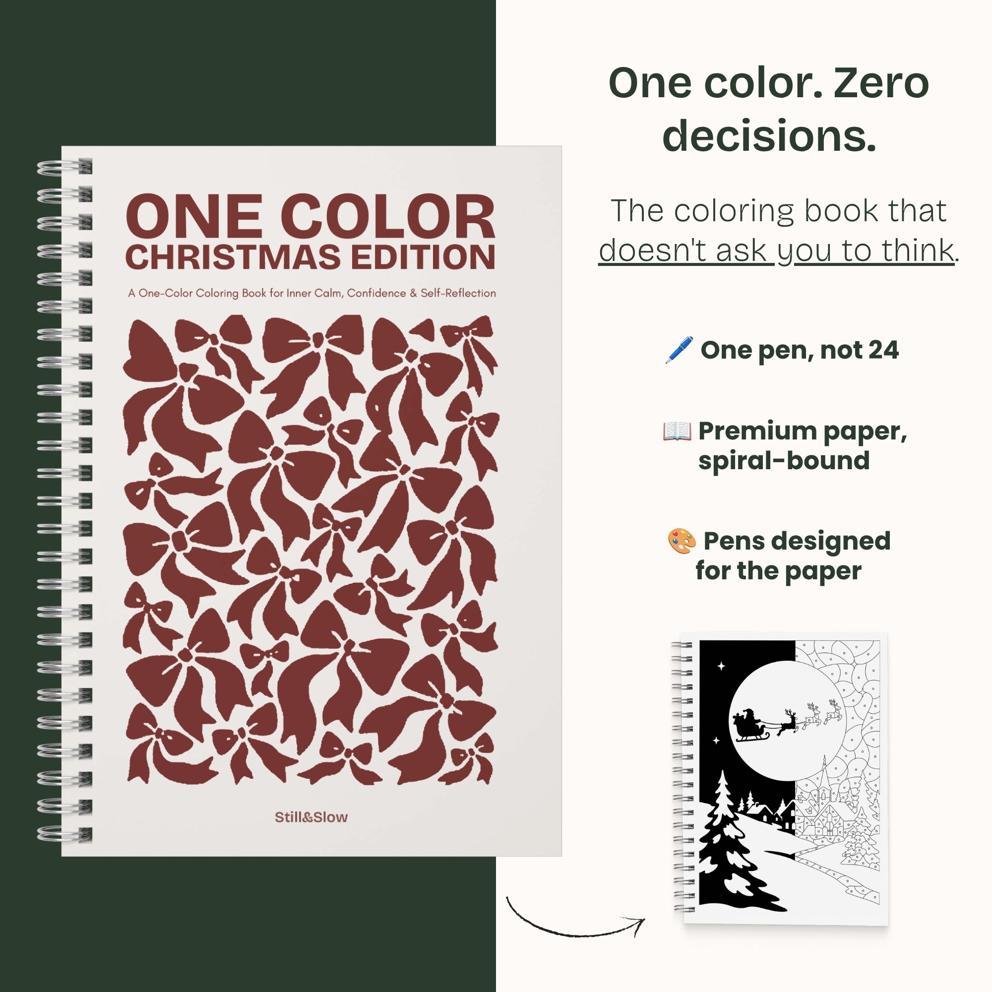 One Color Coloring Book - Christmas Edition