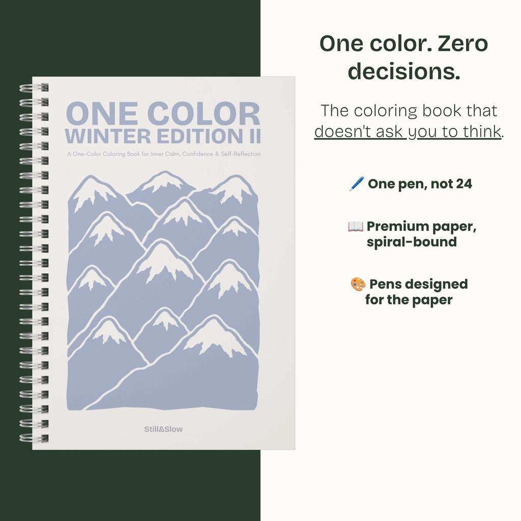 One Color Coloring Book - Winter Edition II