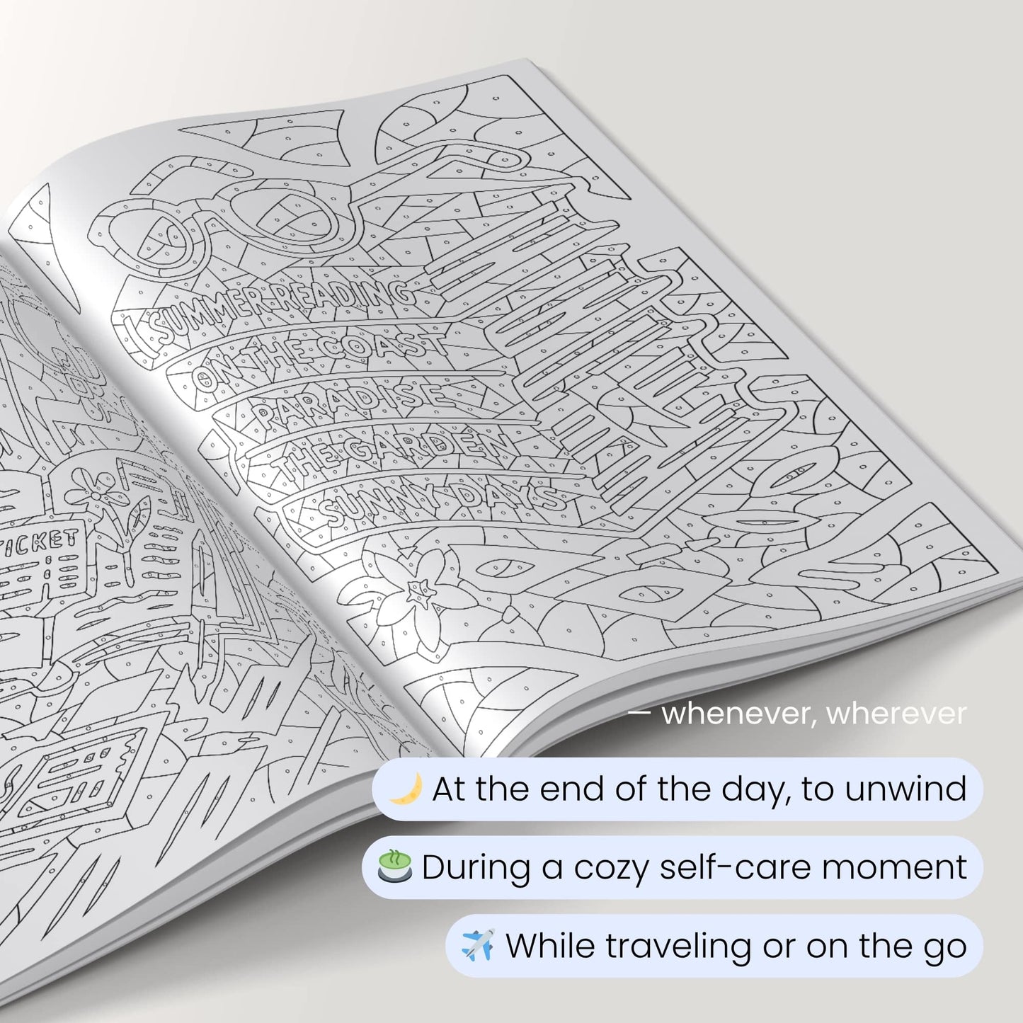 One Color Coloring Book for Inner Calm & Self-Reflection