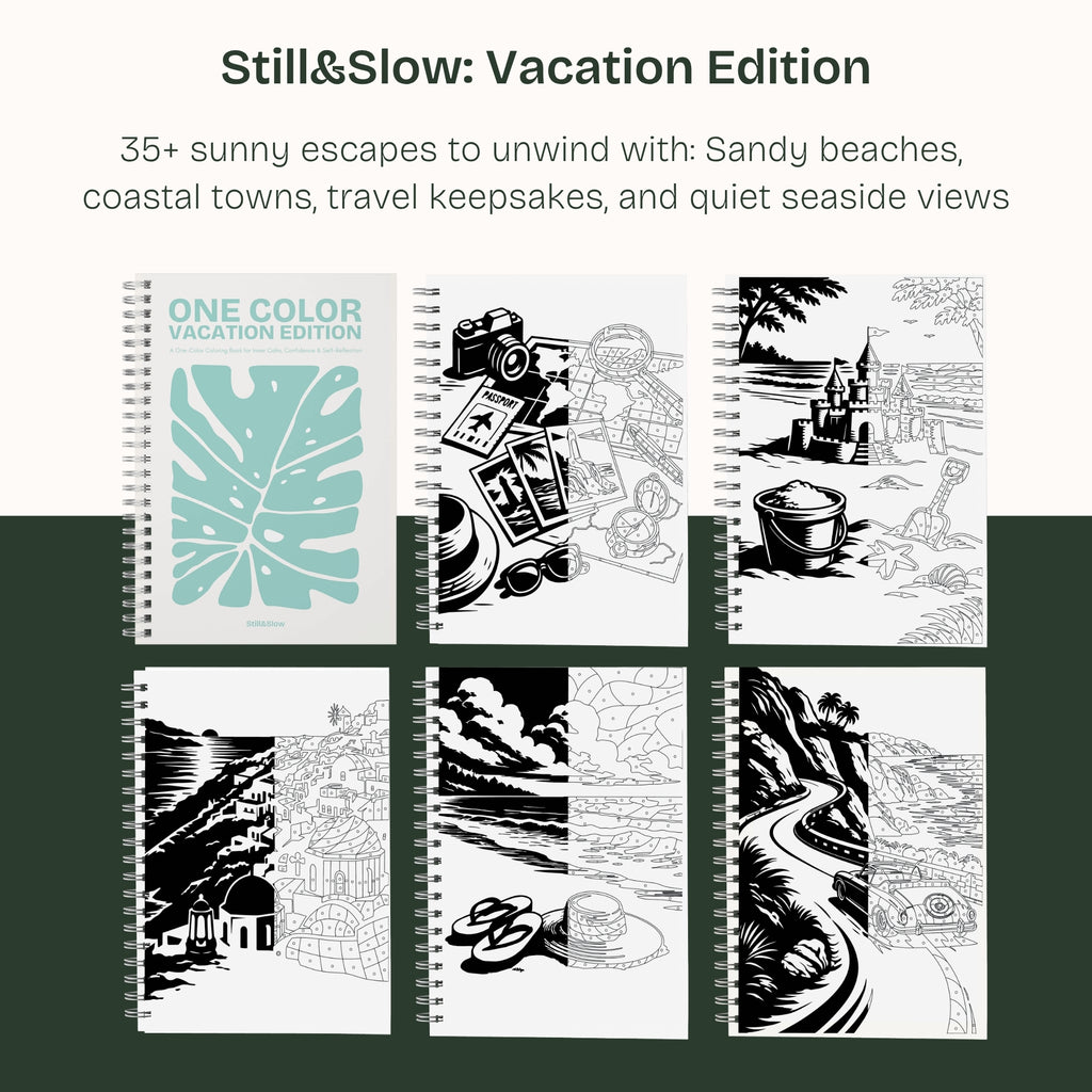 One Color Coloring Book - Vacation Edition