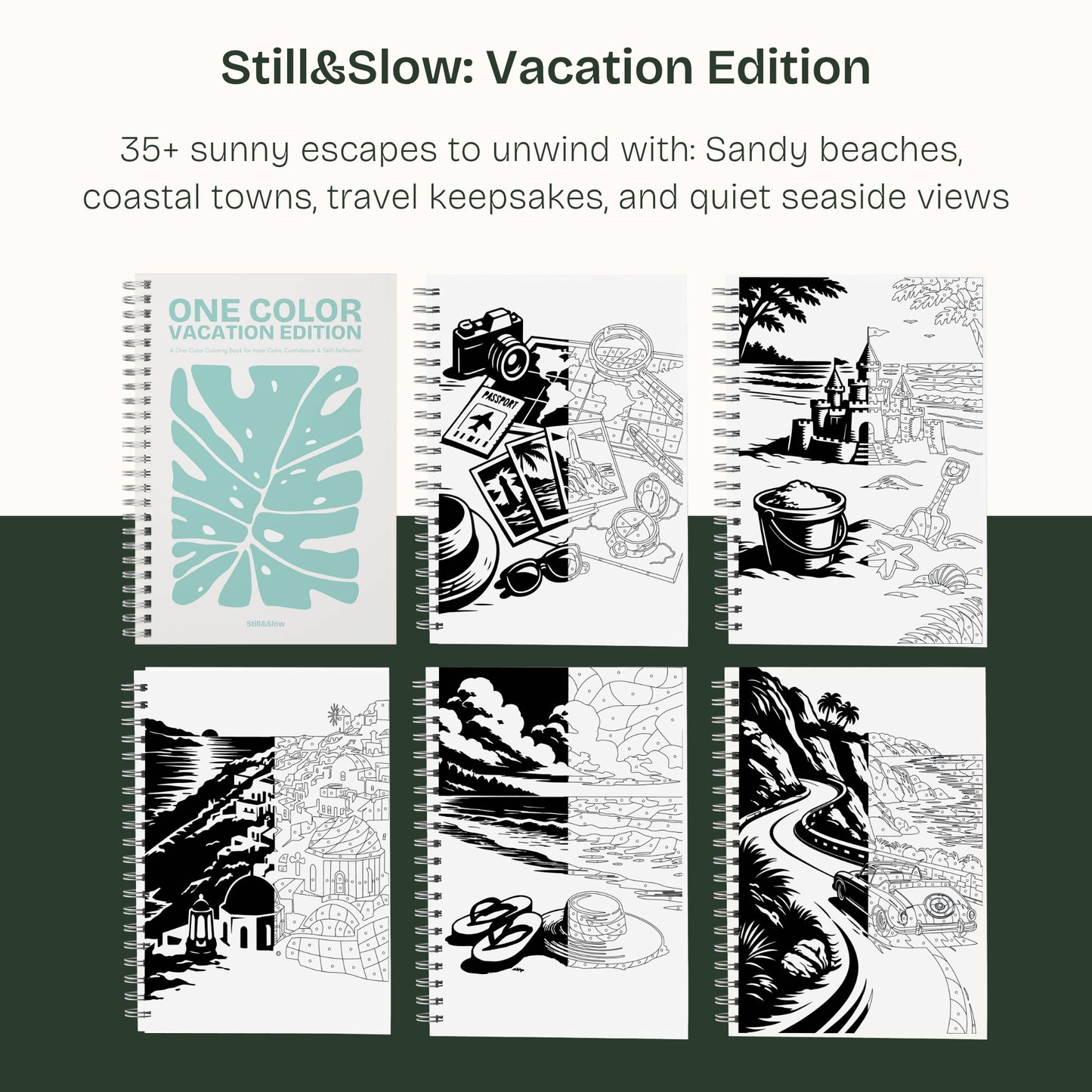 One Color Coloring Book - Vacation Edition