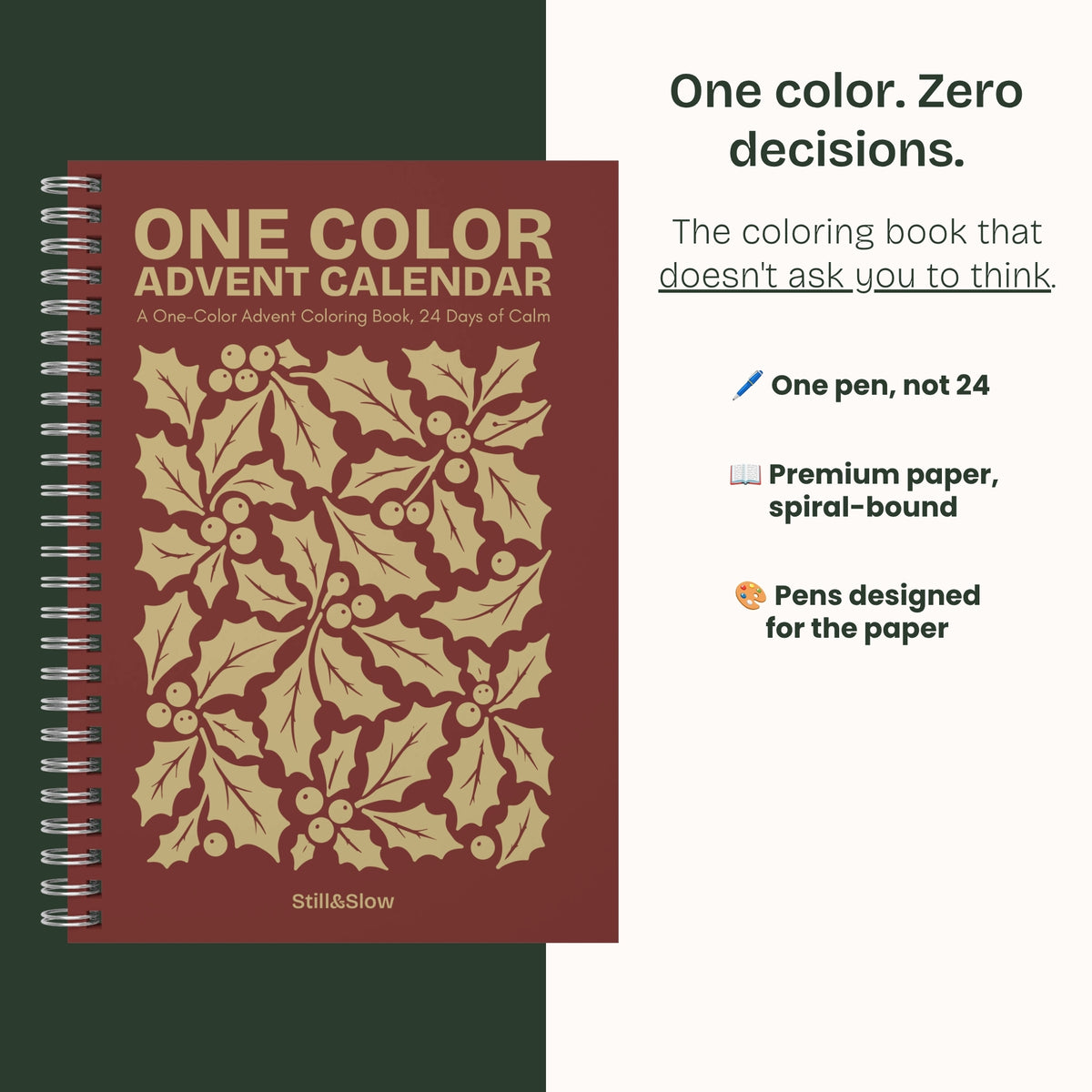 One Color Coloring Book - Advent Calendar