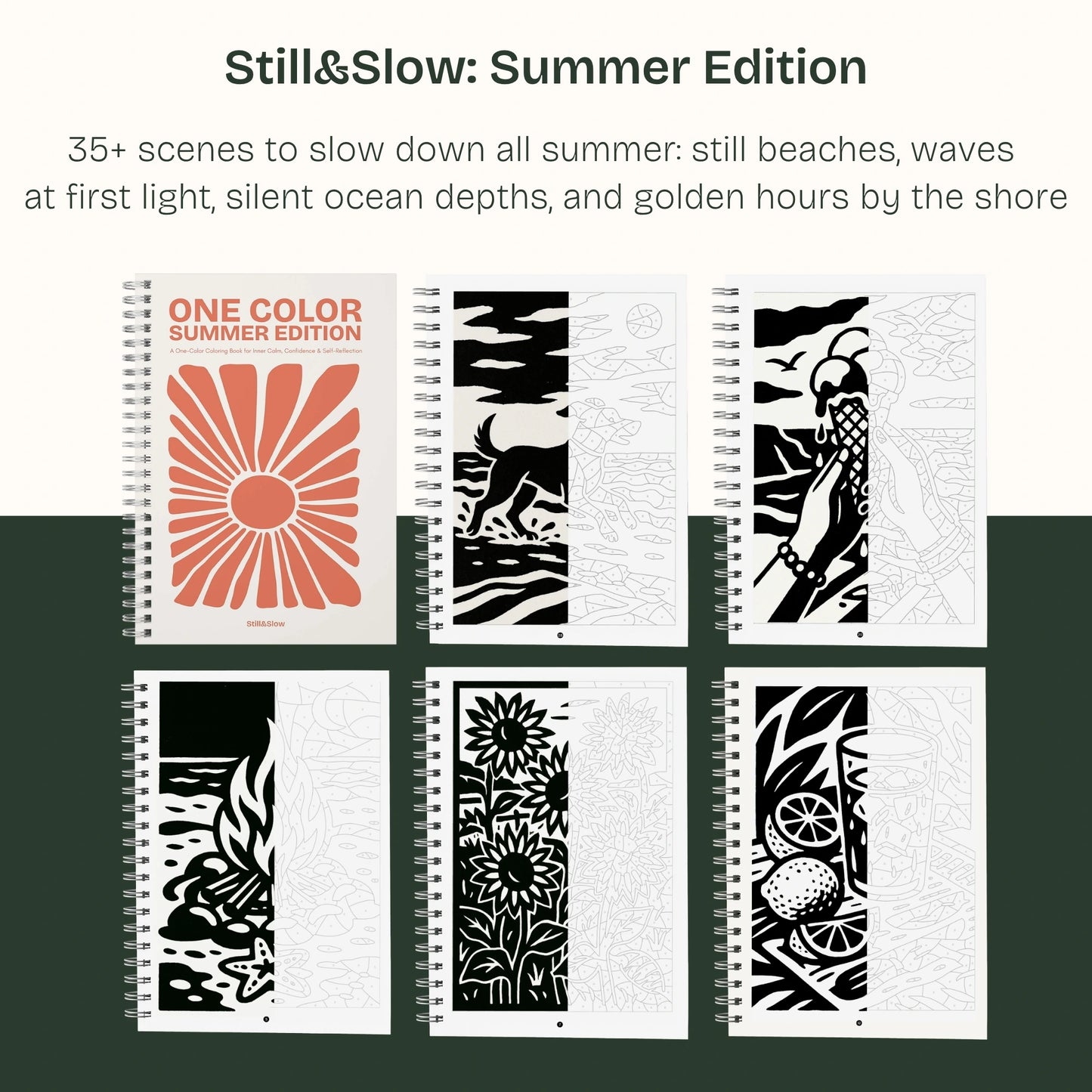 One Color Coloring Book - Summer Edition