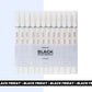 12-Piece Black Brush Markers