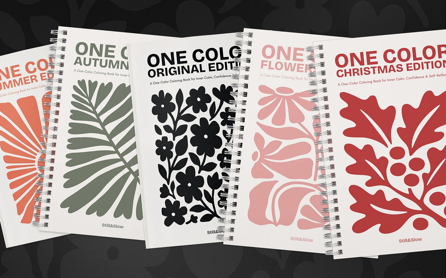 Still & Slow - The Only One-Color Minimalist Coloring Book for Adults ...