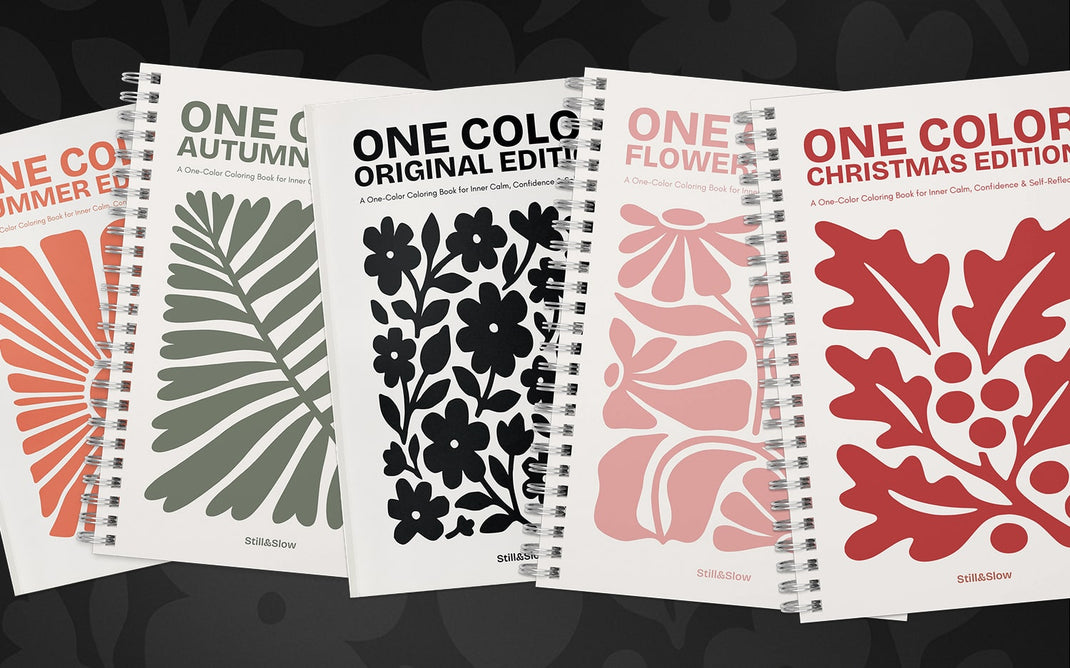 Still Color Book Still & Slow - The Only One-Color Minimalist Coloring Book for Adults ...