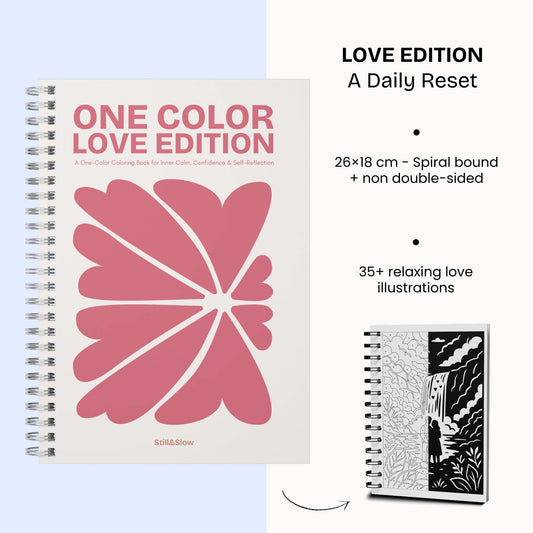 One Color Coloring Book - Love Edition