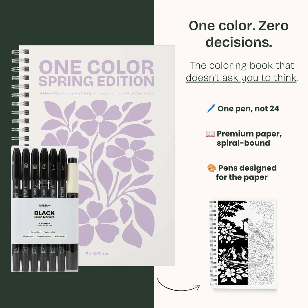 One Color Coloring Book - Spring Edition
