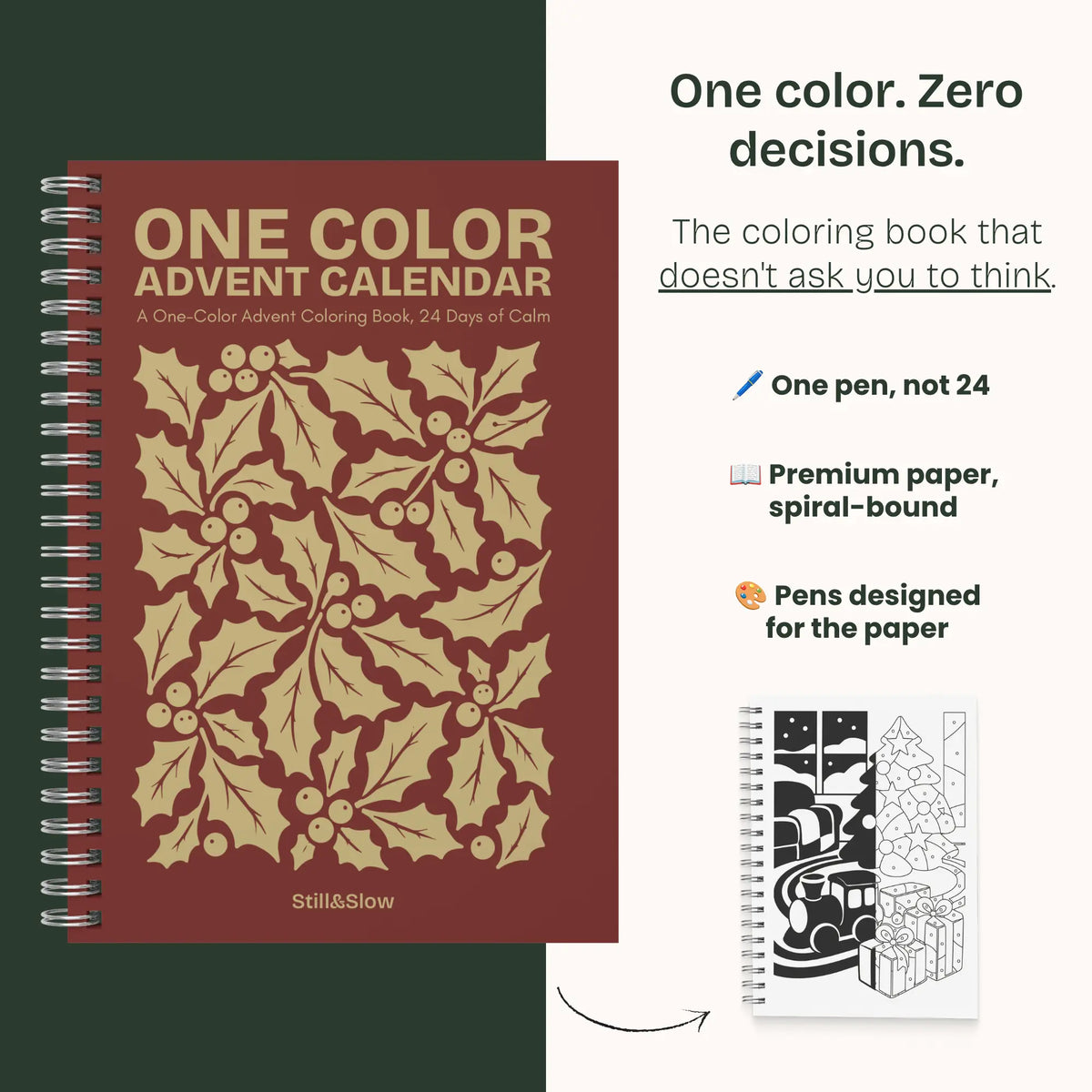 One Color Coloring Book - Advent Calendar