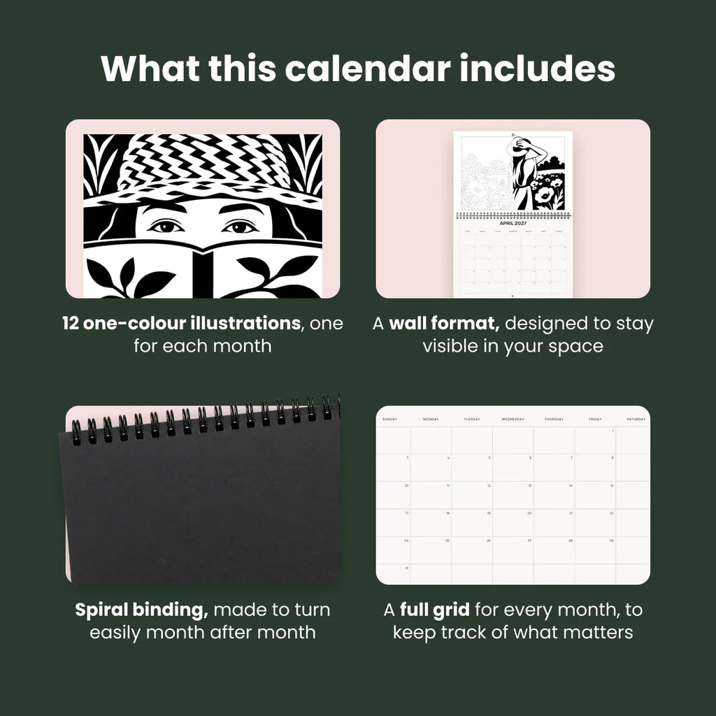 One Color Coloring - Calendar 2027