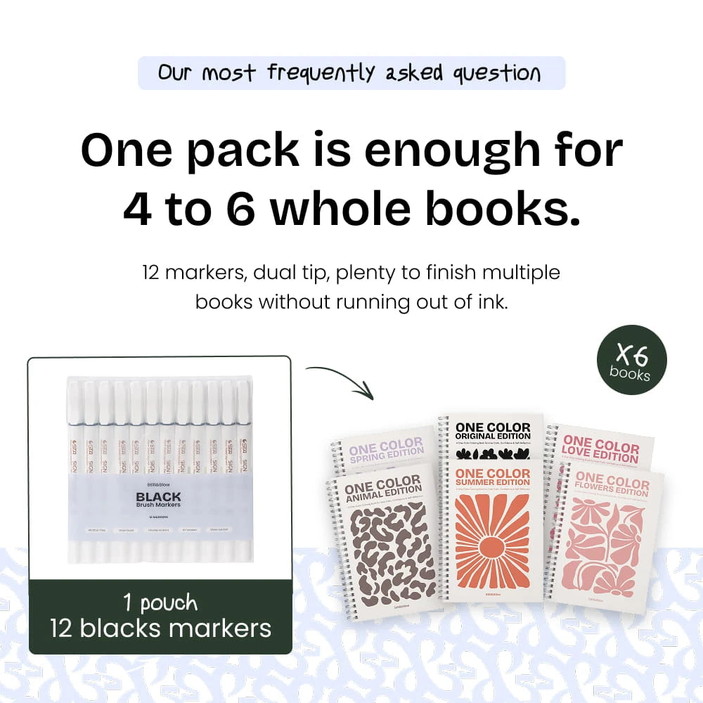 12-Piece Black Brush Markers