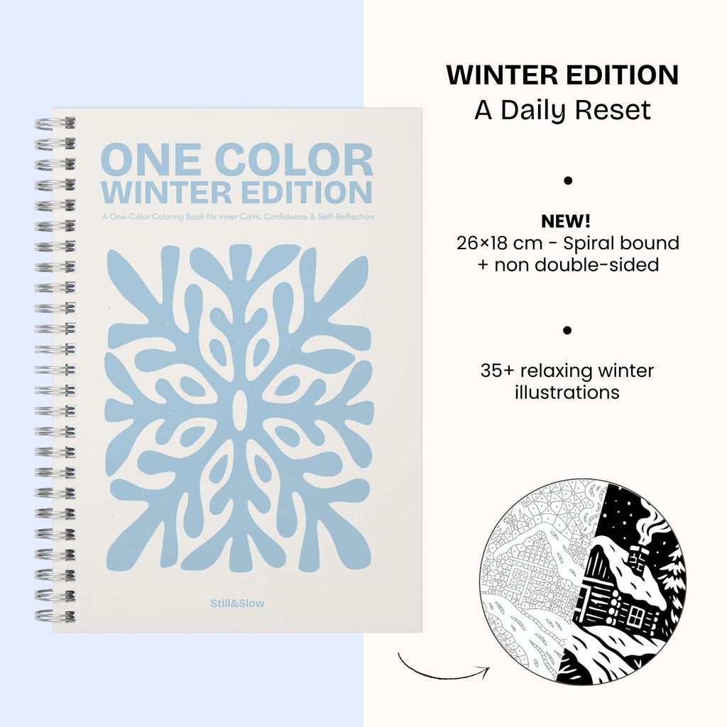 One Color Coloring Book - Winter Edition